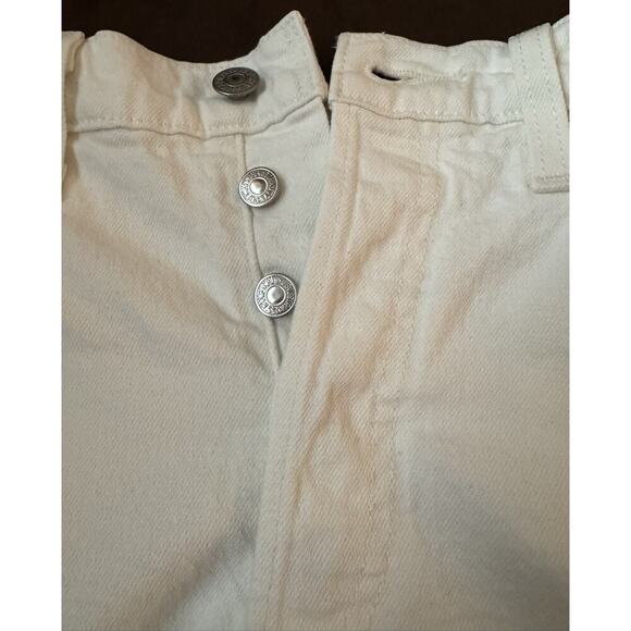 Levi's Premium 501 High Rise Original Cutoff Shorts Off White Size 30 - Picture 11 of 15